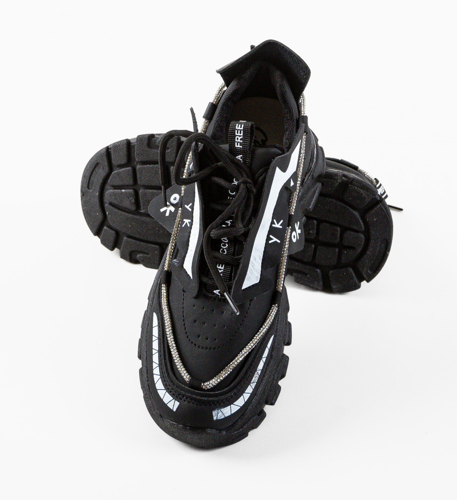 Sneakers Dama Reecola Negri - Confort și Stil - imagine 10