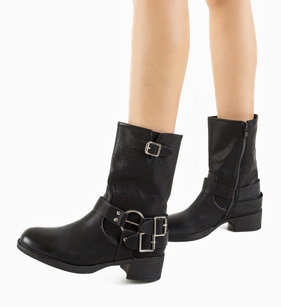 Cizme Keegn Negre Elegante și Confortabile - imagine 3