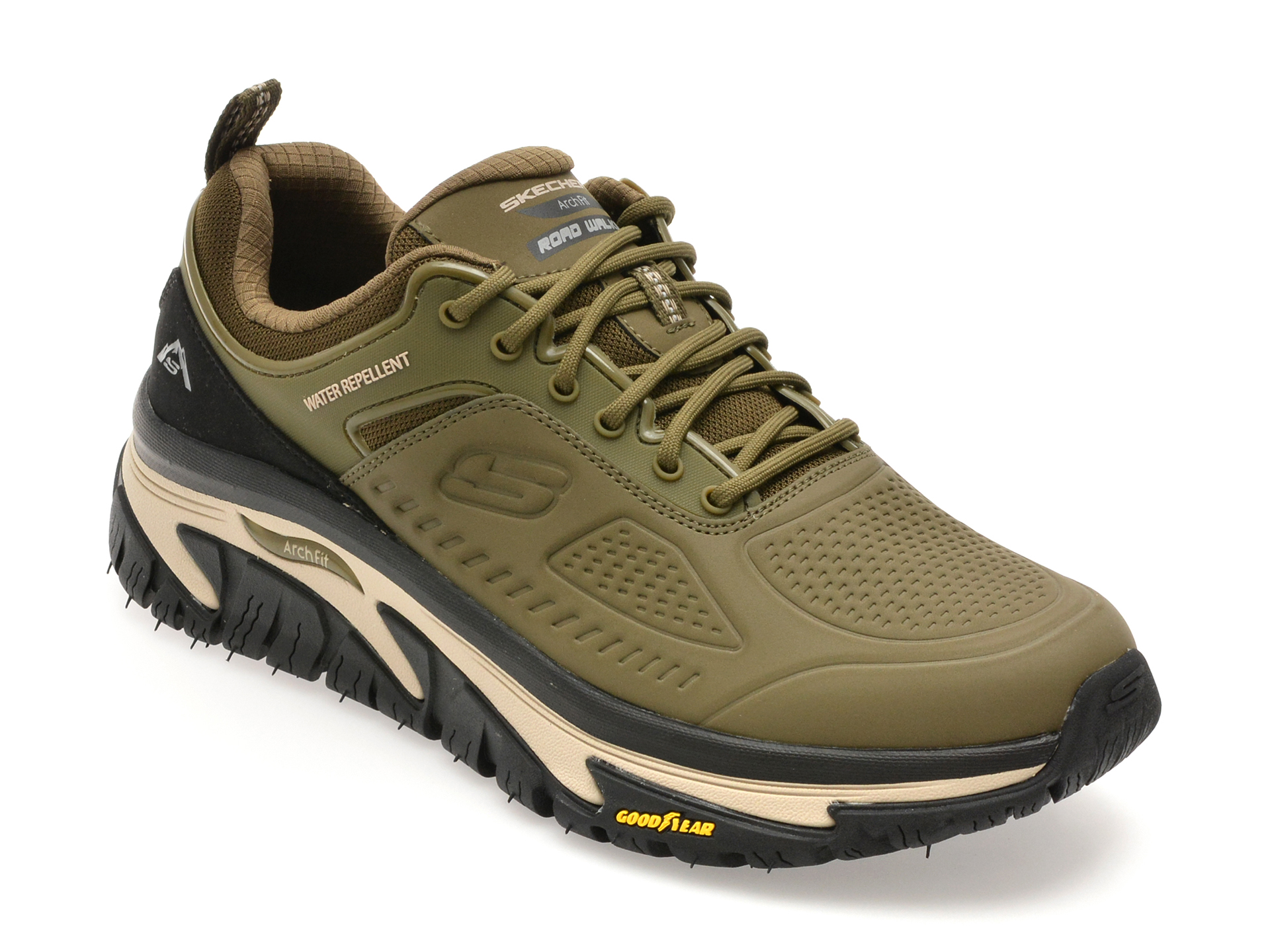 Skechers ARCH FIT - Pantofi sport kaki piele