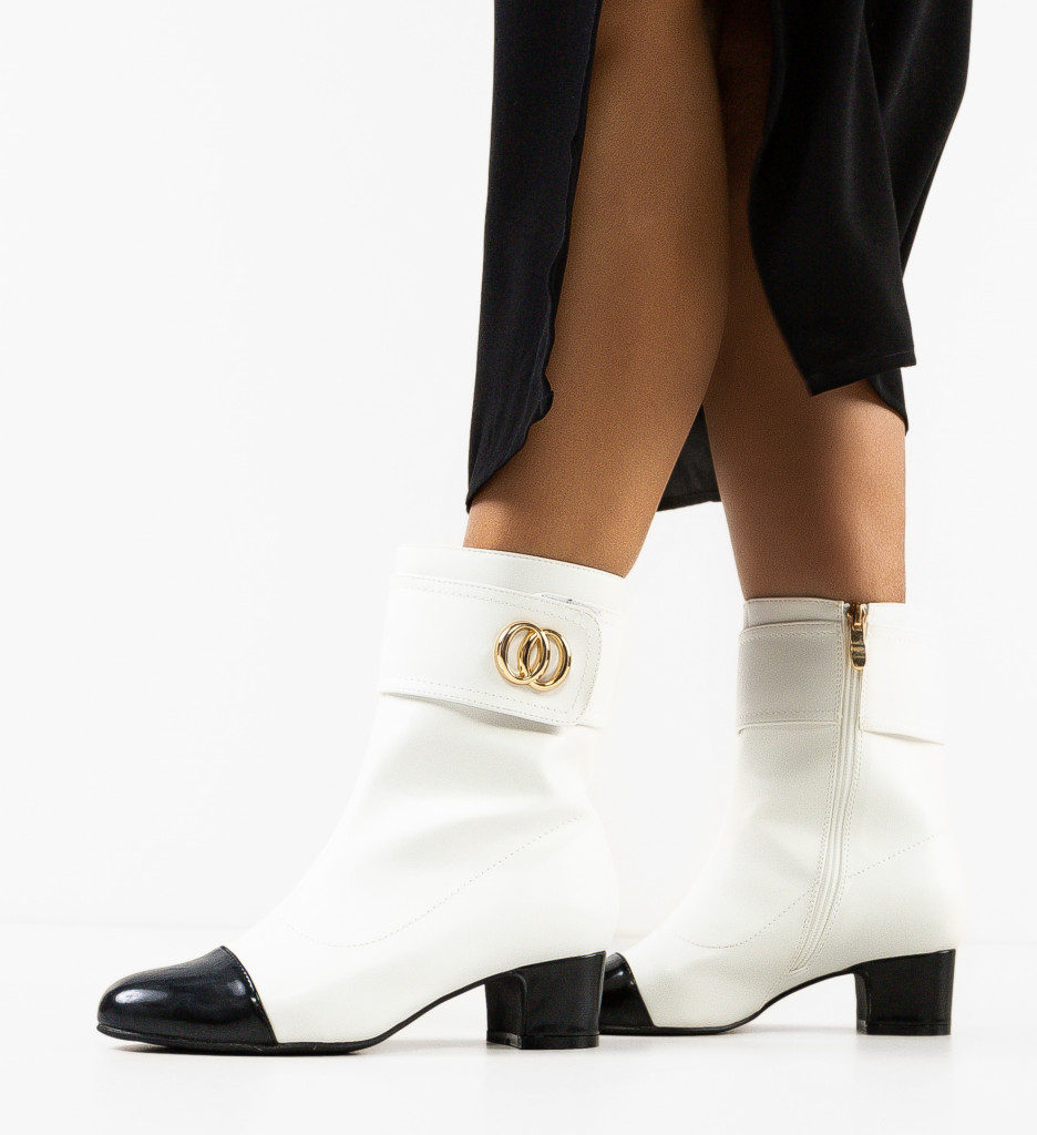 Botine Greto Albe - Eleganță și Stil Urban