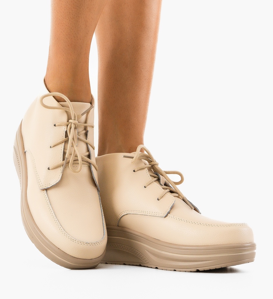 Pantofi Casual Bergamon Bej - Confort și Stil - imagine 3