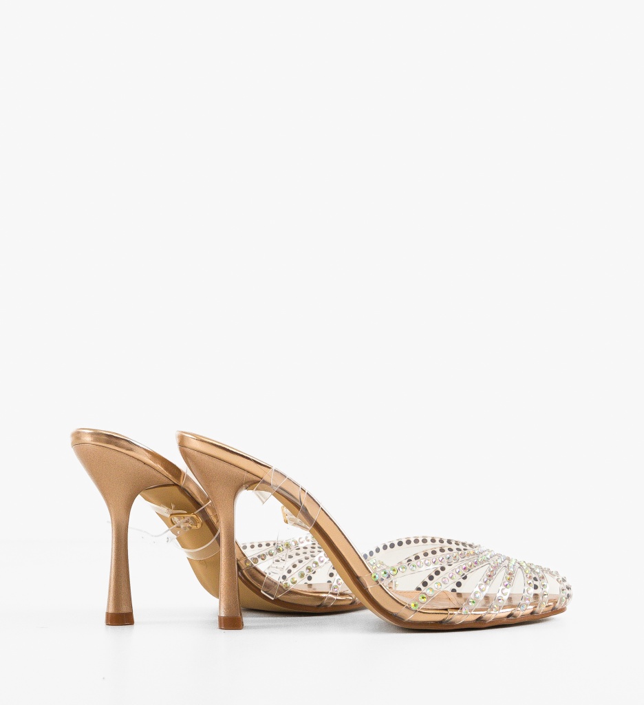 Pantofi cu Toc Myndre Aurii | Eleganți - imagine 3