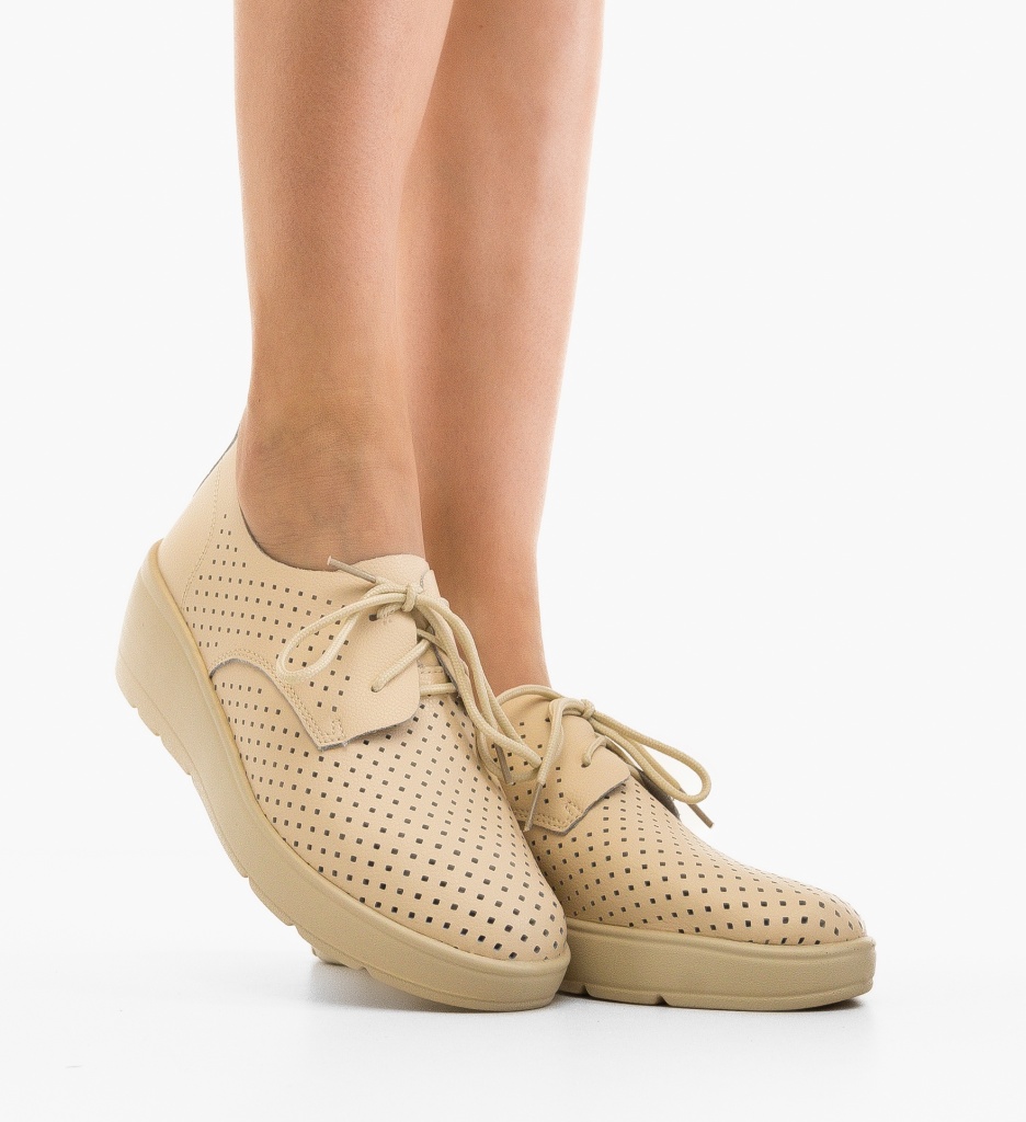 Platforme Dama Mersonk Bej | Confort & Stil