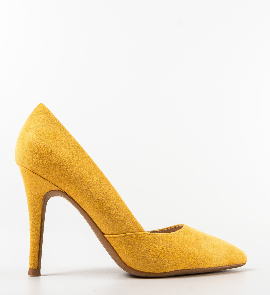 Pantofi Dama Galbeni cu Toc - Eleganță Remarcabilă - imagine 4