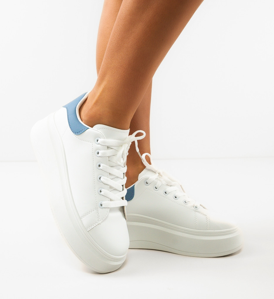 Sneakers Dama Sasha Albi | Confort și Stil - imagine 2