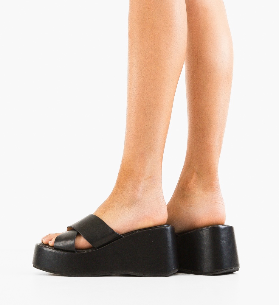 Sandale Platforme Odora Negre | Design Modern - imagine 2
