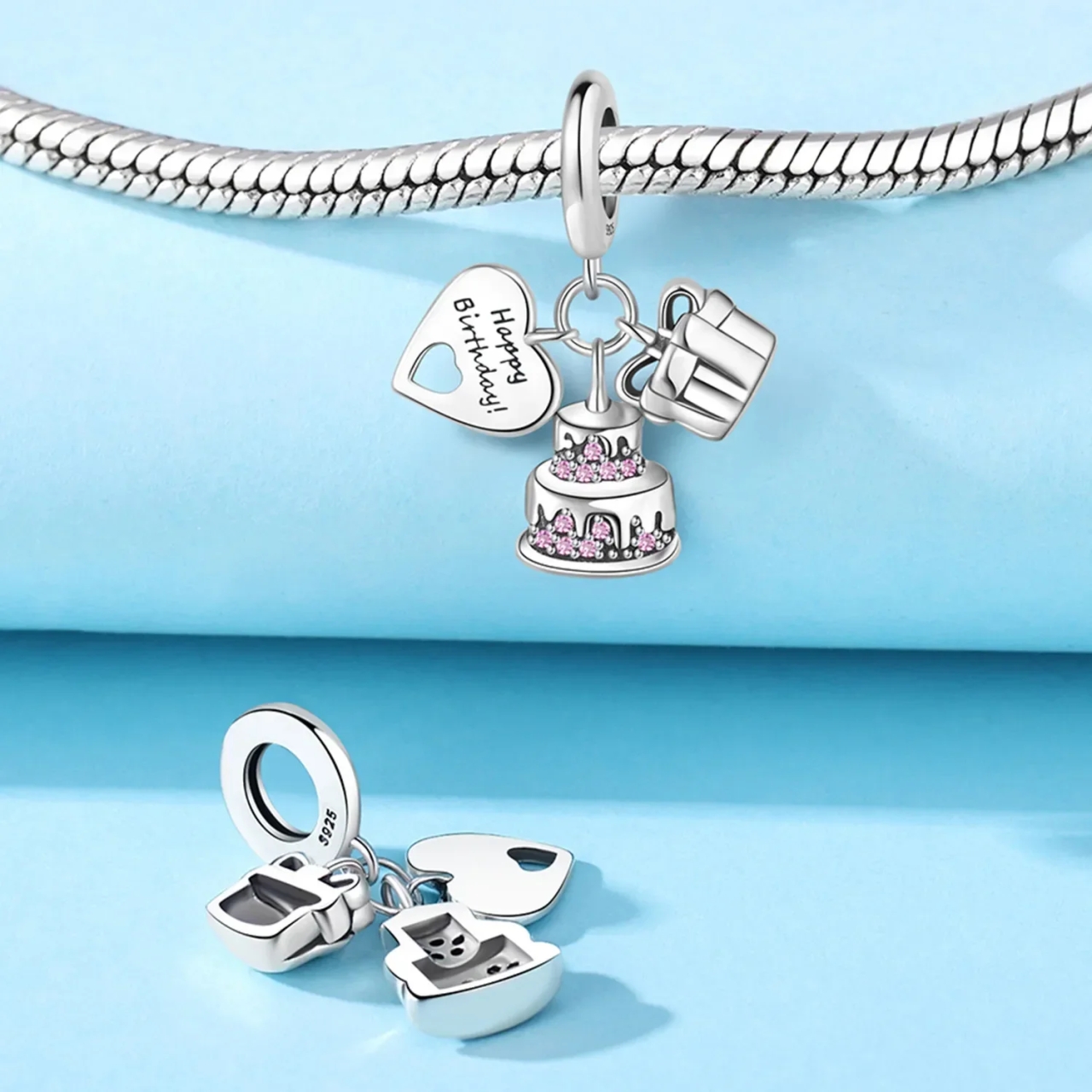 Charm Argint Birthday Delis - Design Elegant - imagine 3