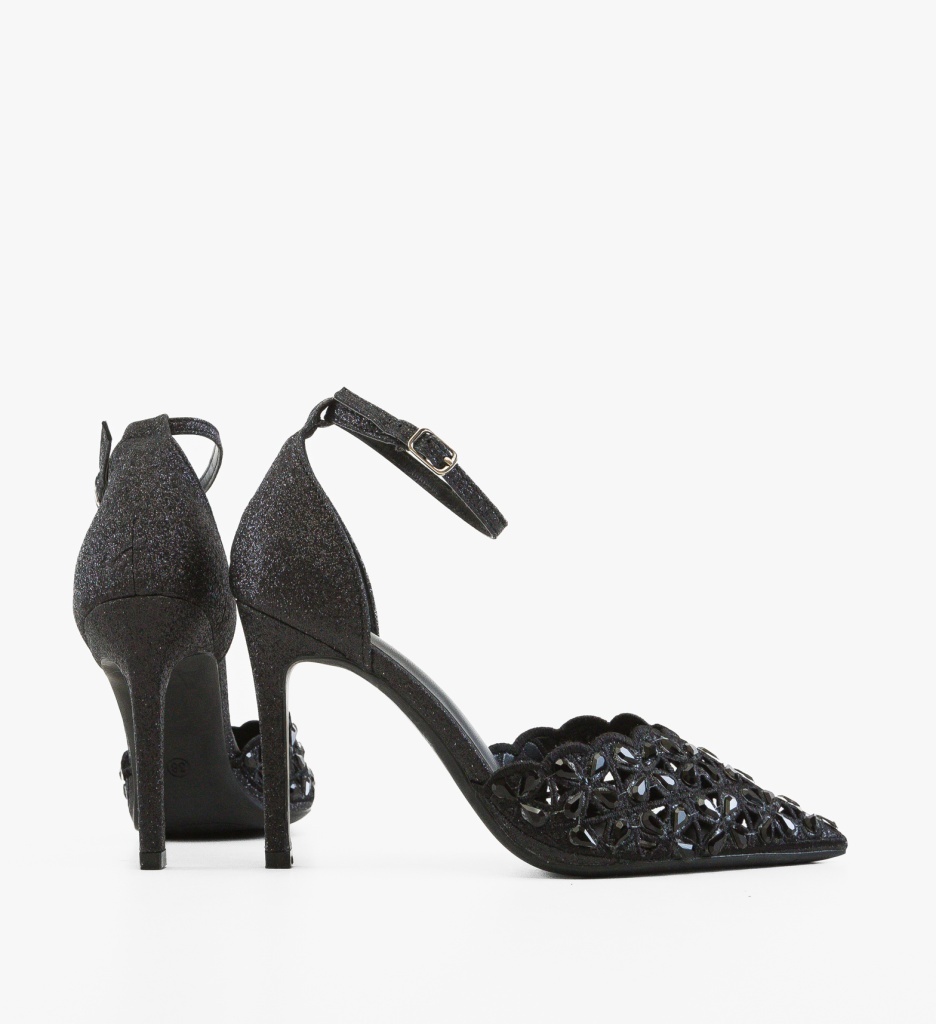 Pantofi Stiletto Tabylys Negri Eleganți - imagine 2