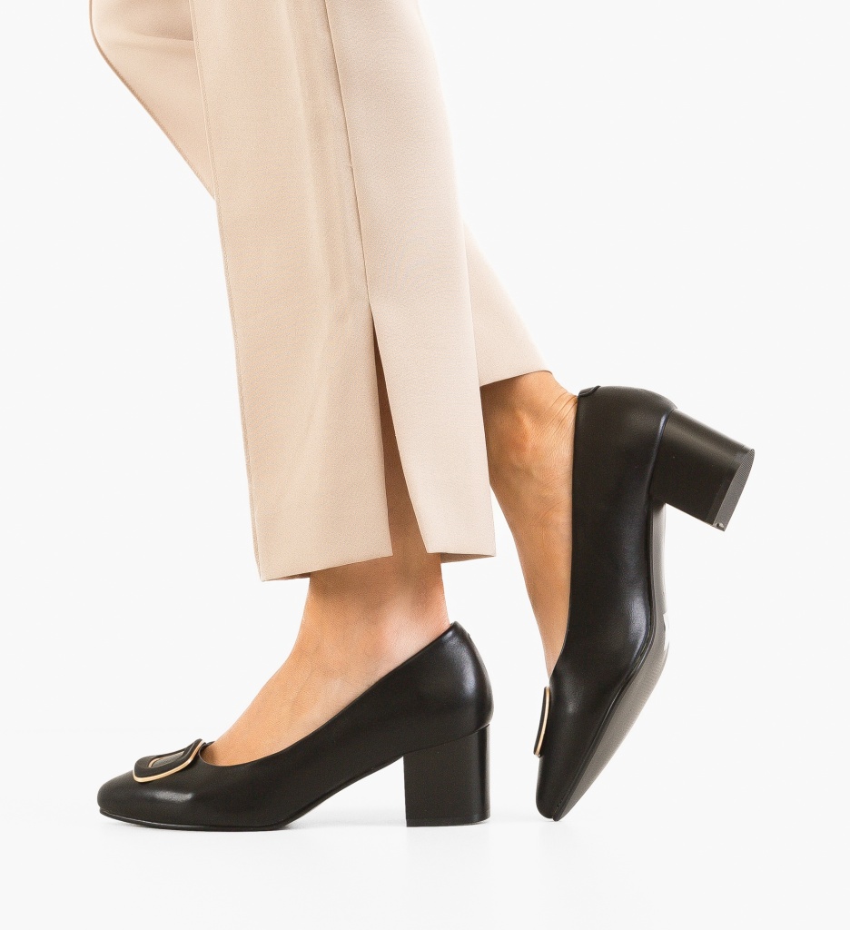 Pantofi Vincen Negri cu Toc | Eleganță Asigurată - imagine 3