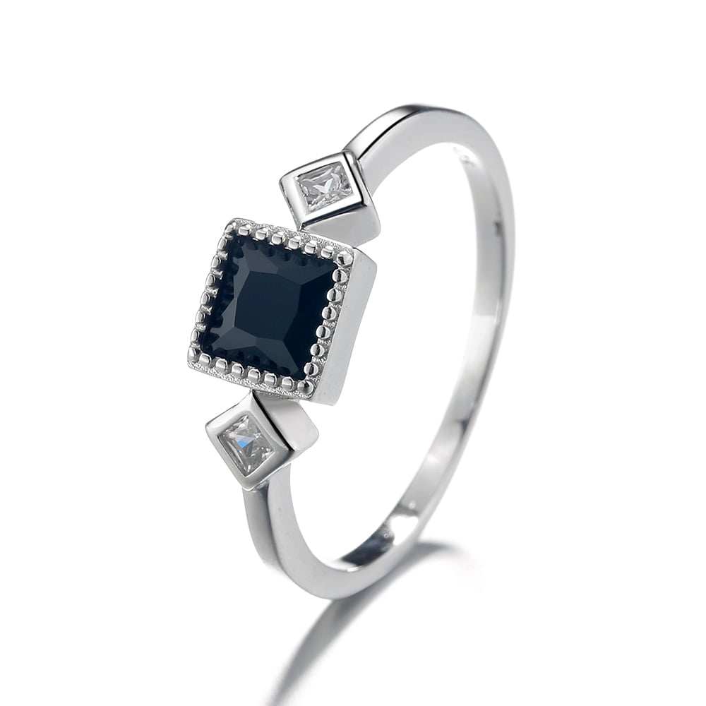 Inel Argint Delis cu Piatra Albastră | Design Elegant