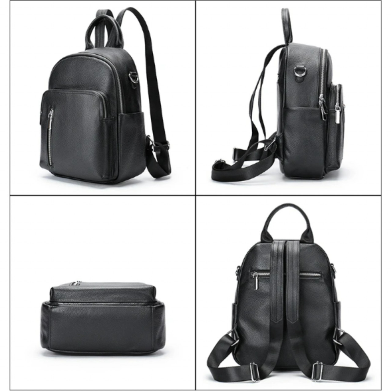 Rucsac dama piele naturala Delis Arianwen GT2737 Negru - imagine 5