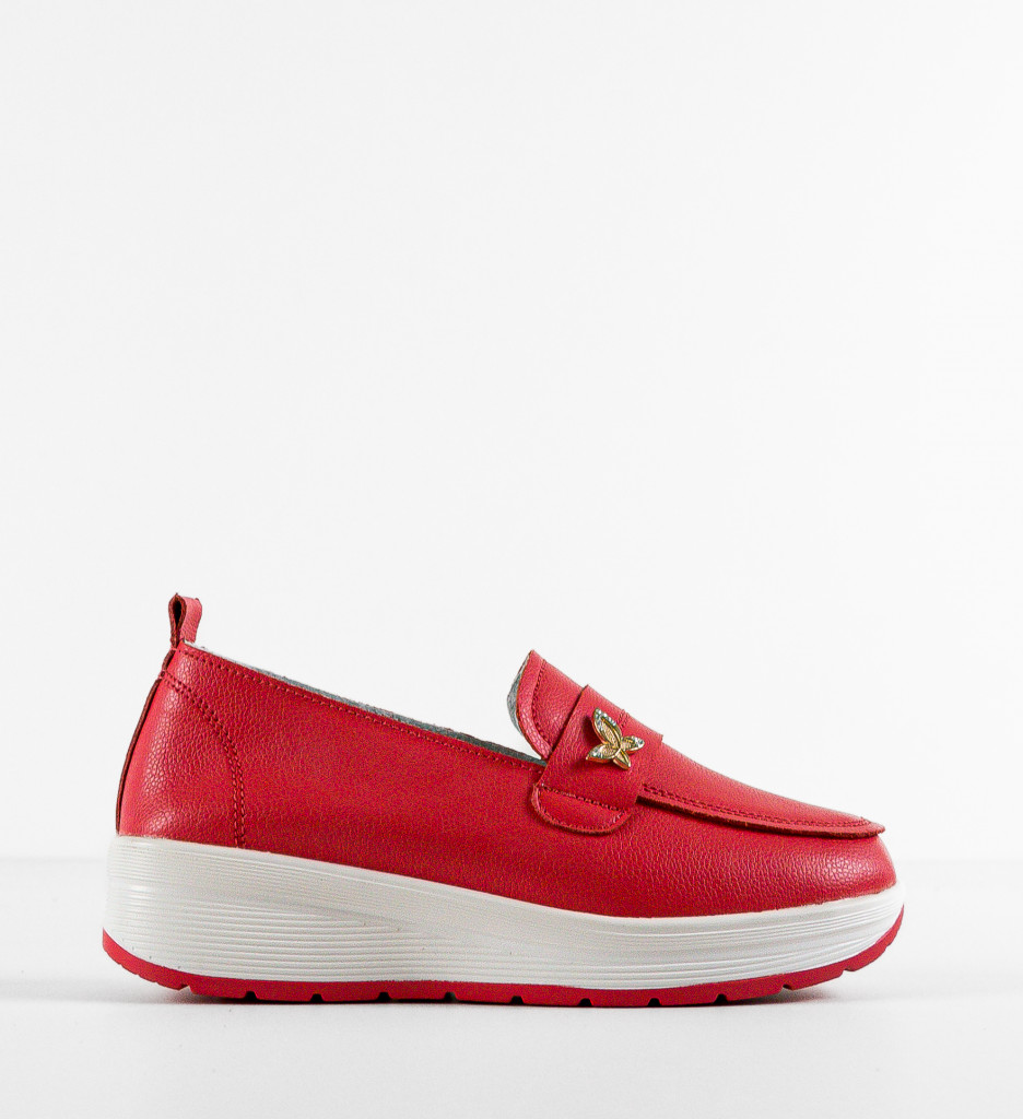 Pantofi Casual Elvina Rosii - Confort și Stil - imagine 6