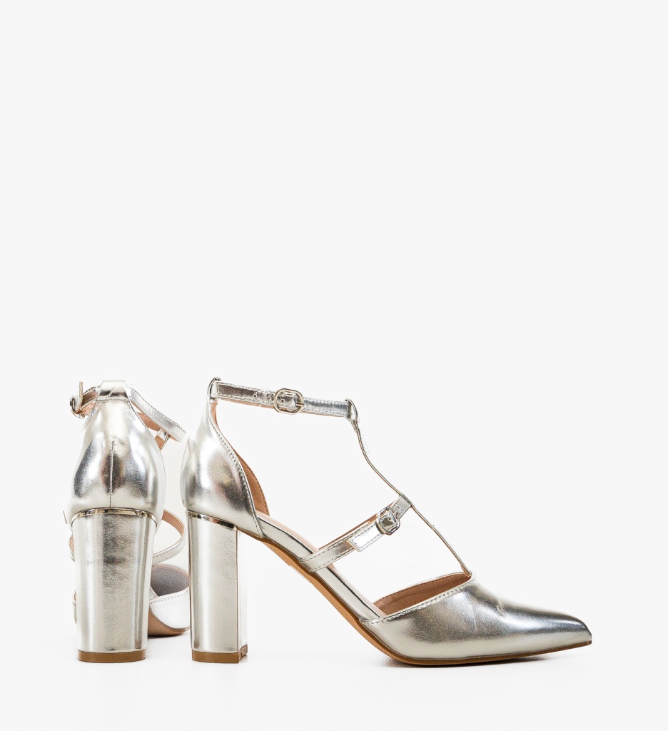 Pantofi Yusra Argintii - Eleganta si Stil - imagine 4