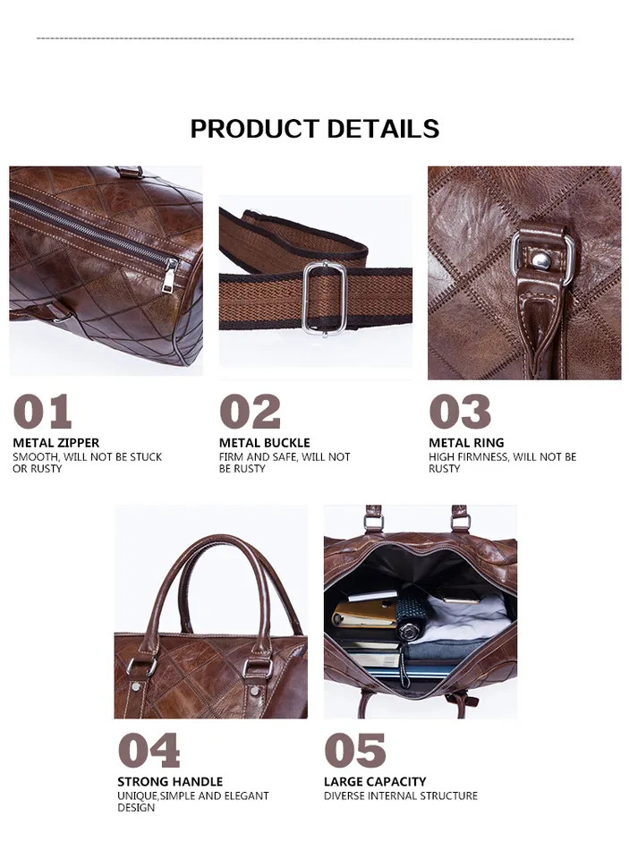 Geantă Călătorie Delis Piele Naturală, Stil Elegant - imagine 6