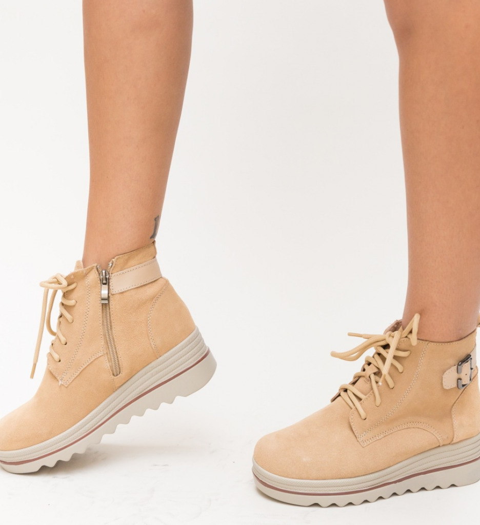 Ghete Aloga Dama Bej | Eleganță și Confort - imagine 4