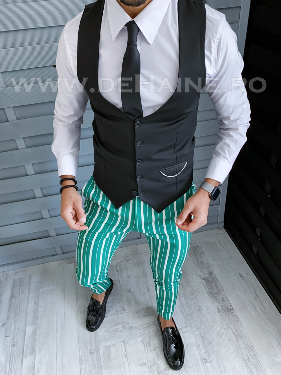 Compleu Barbati Vesta + Pantaloni Elegant Slim Fit