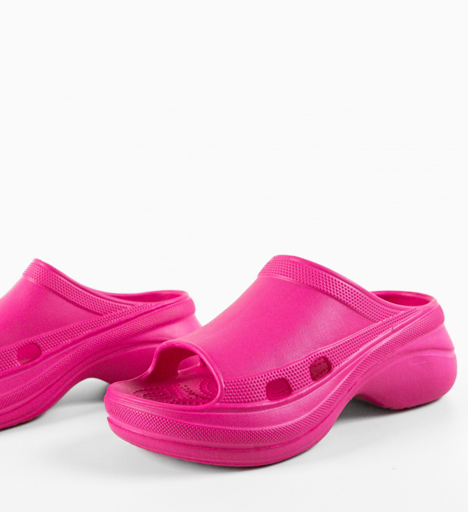 Papuci Dama Fuchsia | Confort și Stil Lin - imagine 8