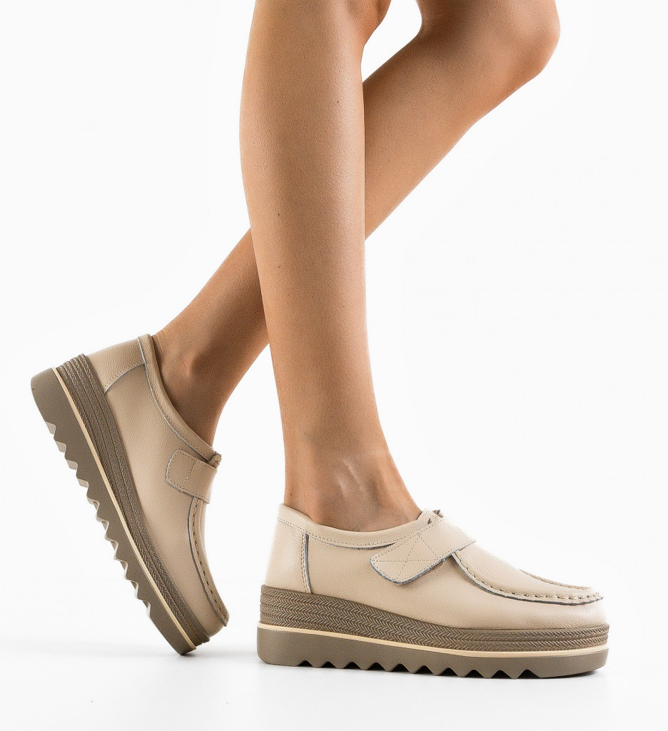 Pantofi Casual Straif Bej - Confort și Stil