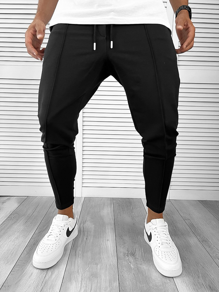 Pantaloni Trening Negri Conici | Stil & Confort