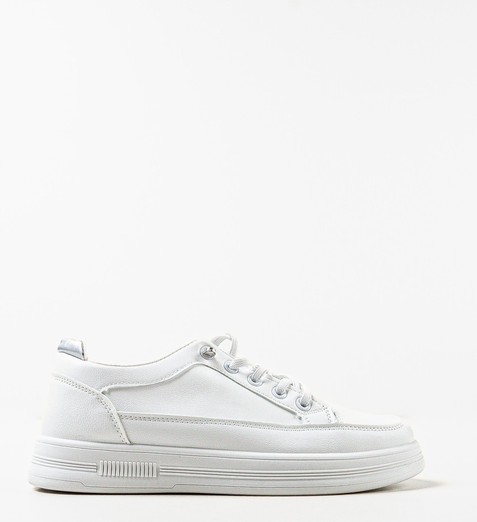 Sneakers Dama Crane Argintii | Stil Urban - imagine 4