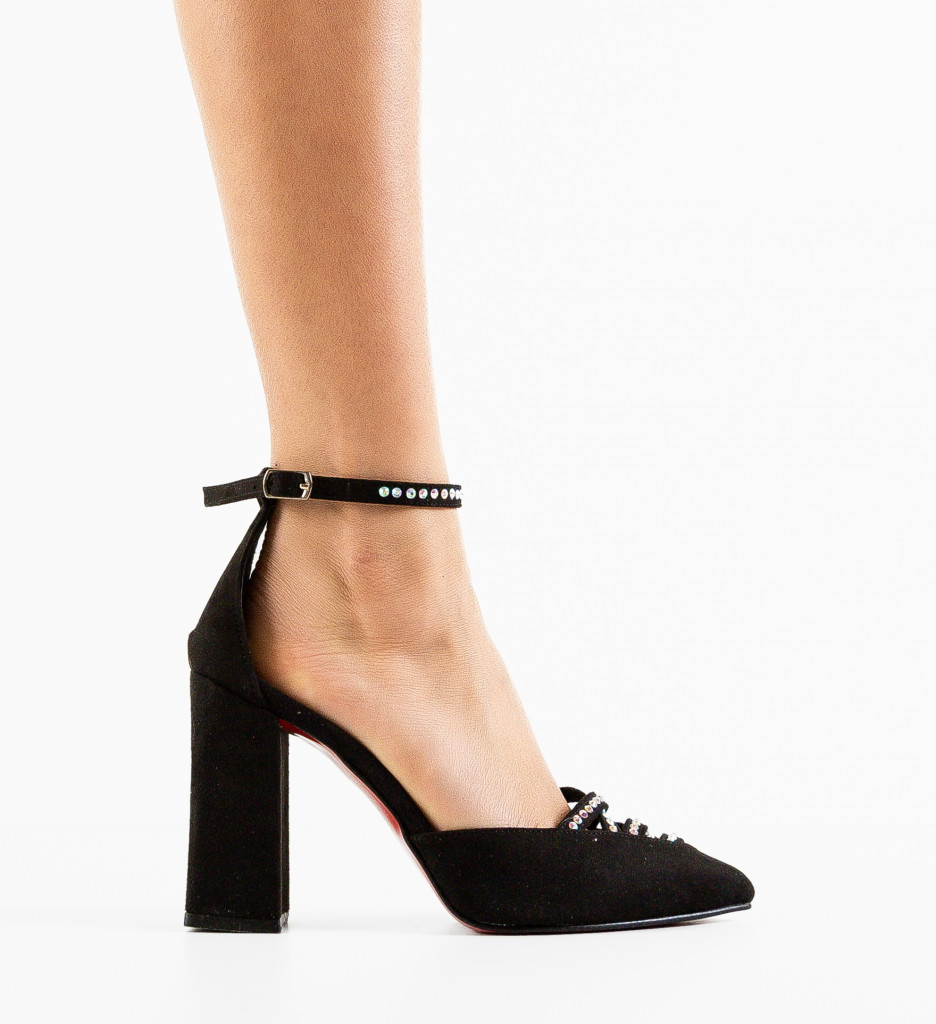 Pantofi cu Toc Alcho Negri - Eleganță Modernă - imagine 4