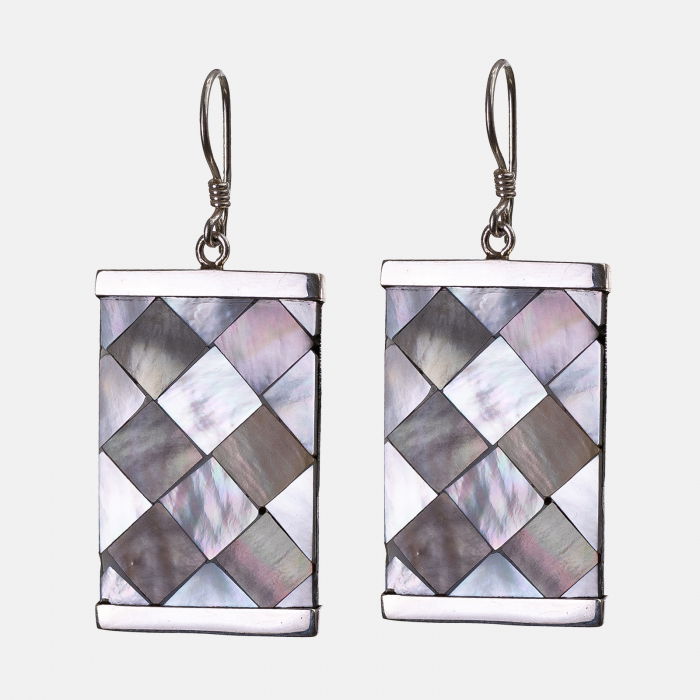Cercei Onix Paua Shopika | Eleganță Argint