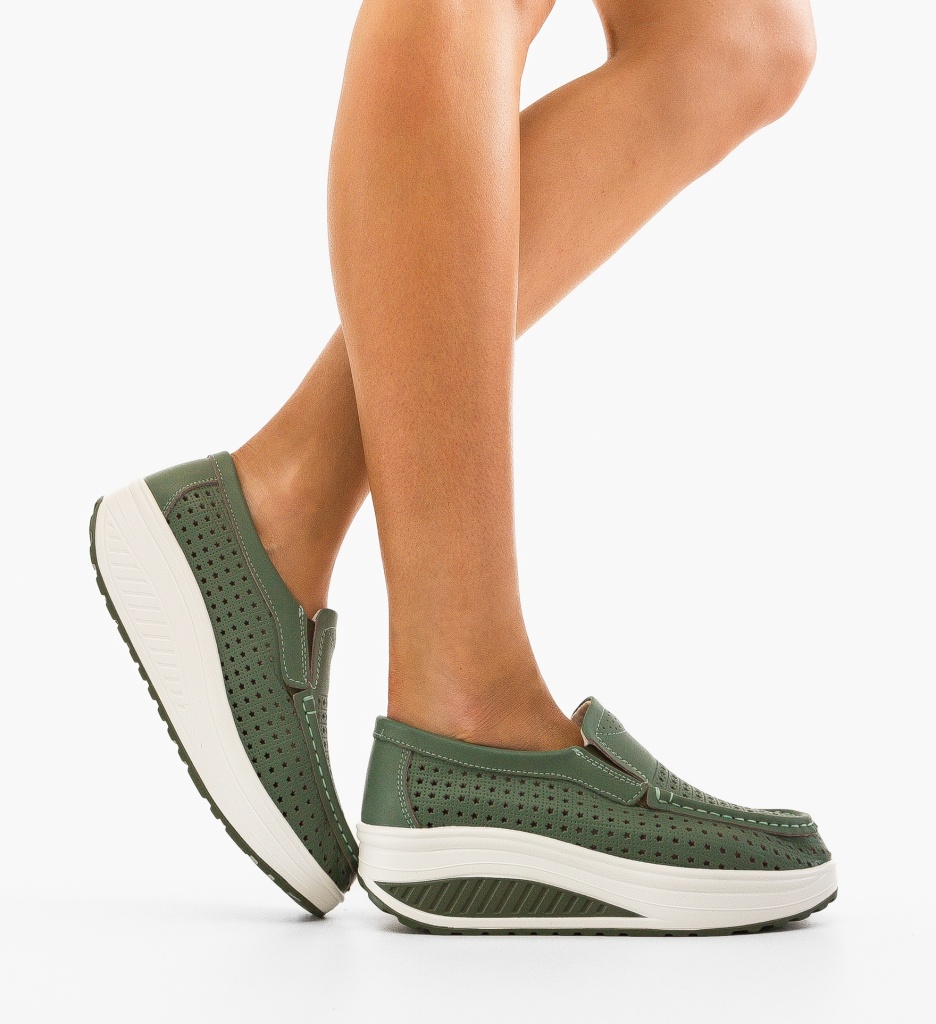Pantofi Casual Bicaz Verzi - Stil și Confort