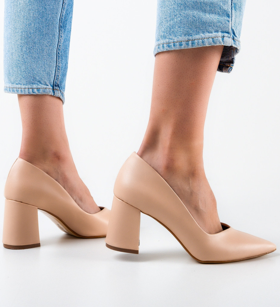 Pantofi Dama Lilly Bej | Stil și Eleganță - imagine 3
