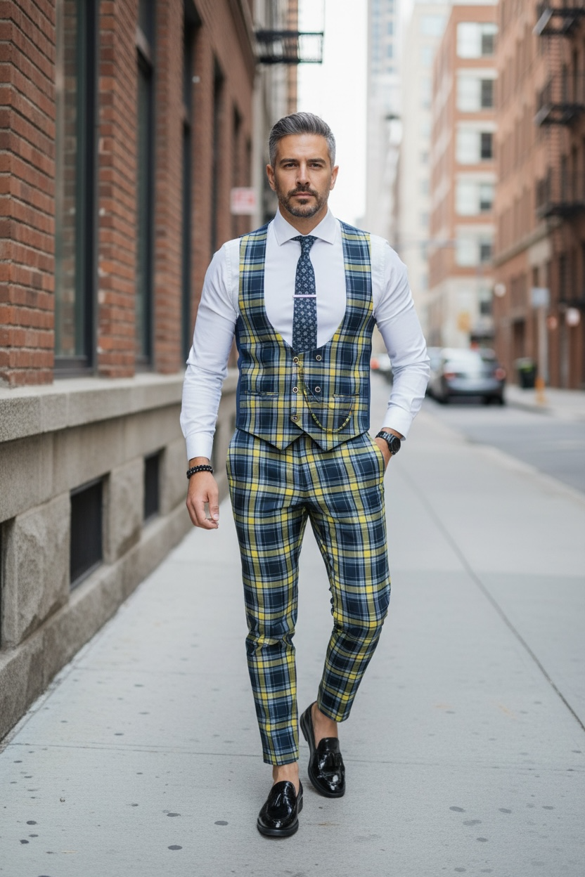 Compleu Barbati Elegant Vesta si Pantaloni - imagine 2