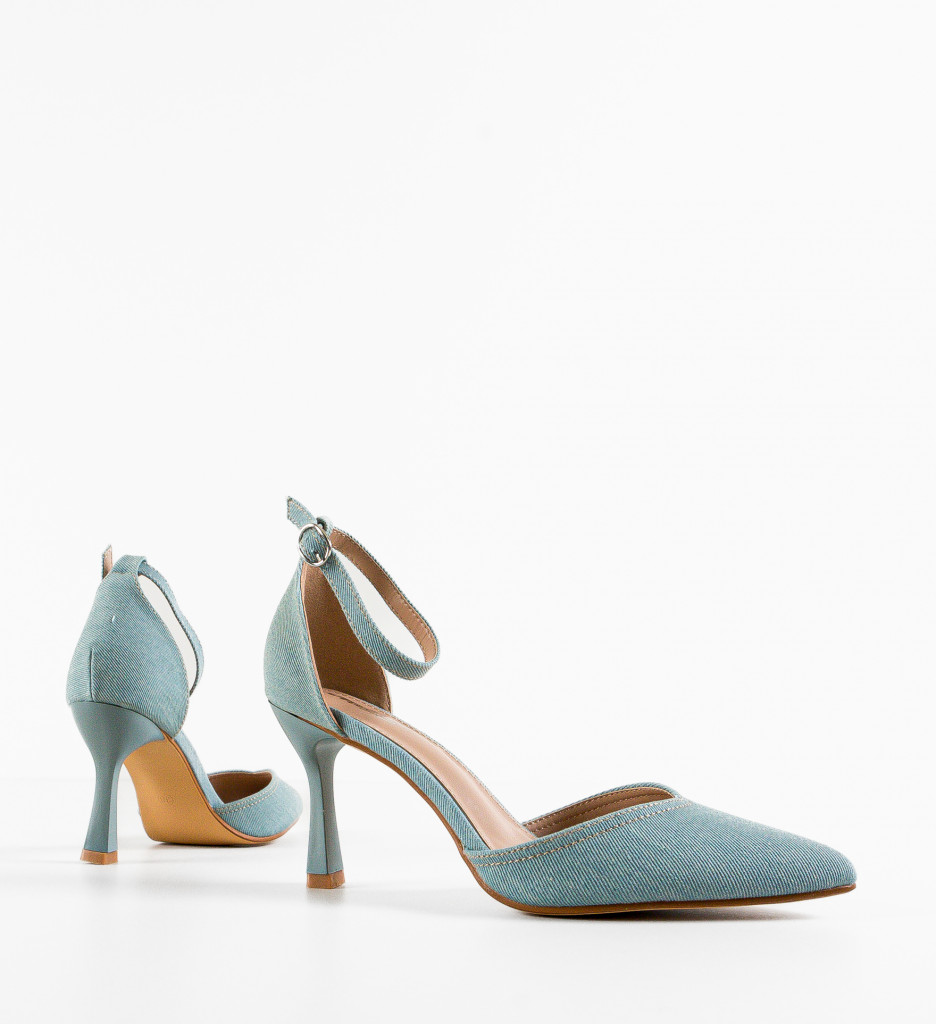 Pantofi dama Marja Albastri cu toc elegant - imagine 5