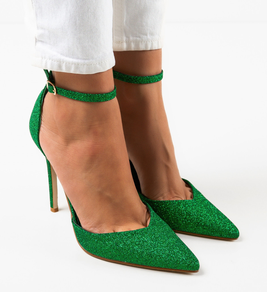 Sofly Pantofi cu Toc Verzi | Eleganță Asigurată - imagine 3