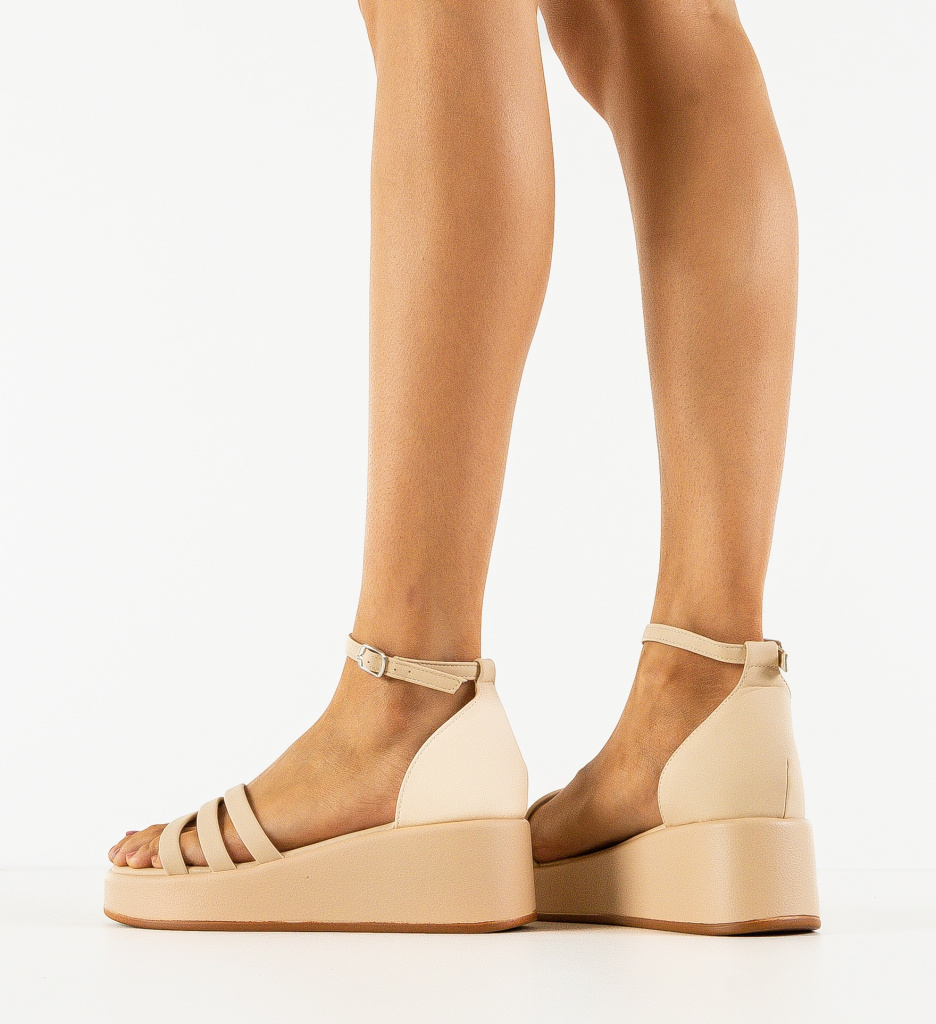 Sandale Platforme Larissa Bej | Eleganță și Stil - imagine 2