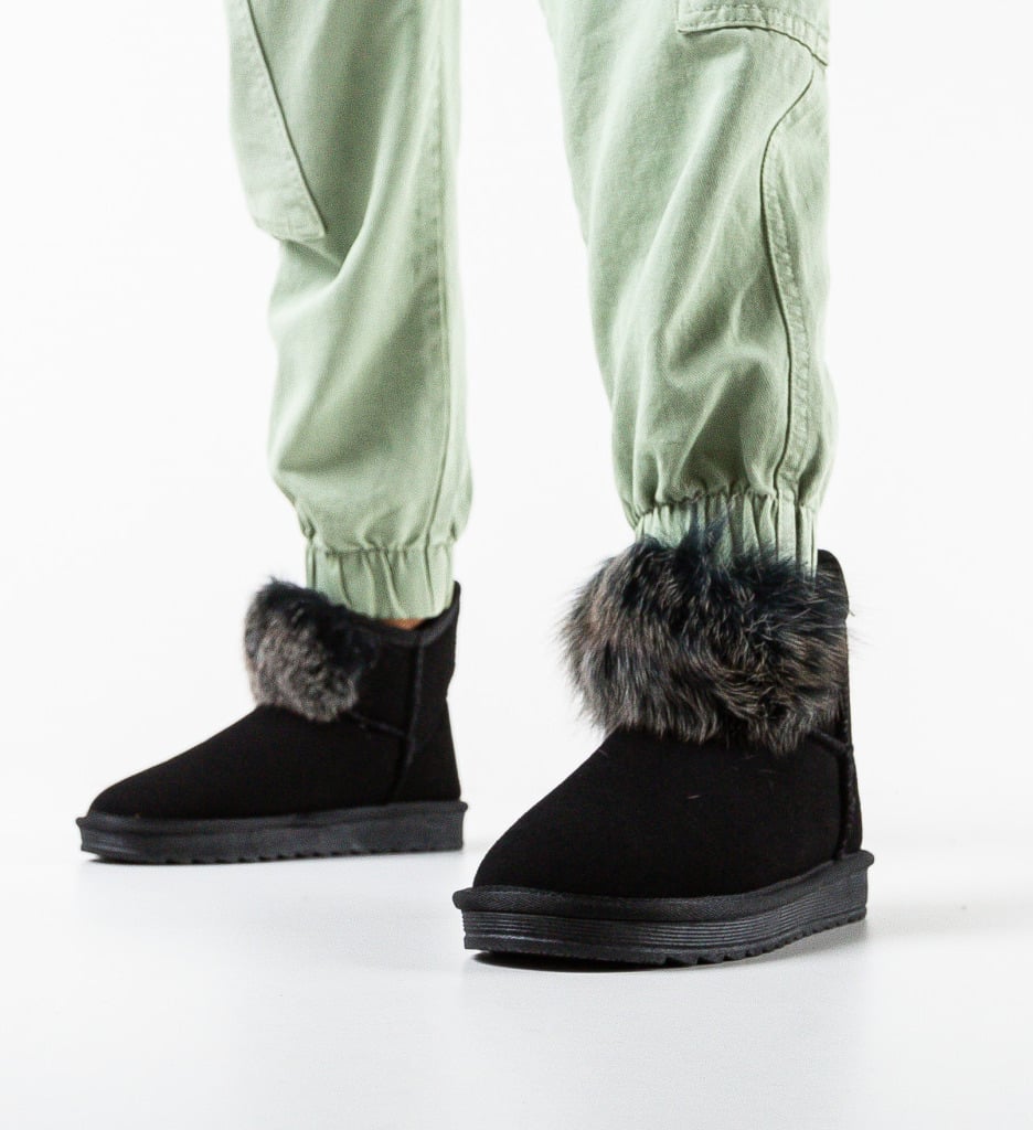 Cizme Dama Negre Tip Ugg | Confort si Stil - imagine 3