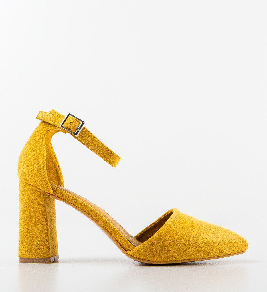 Pantofi Dama Galbeni | Toc Eleganți Dolan - imagine 5