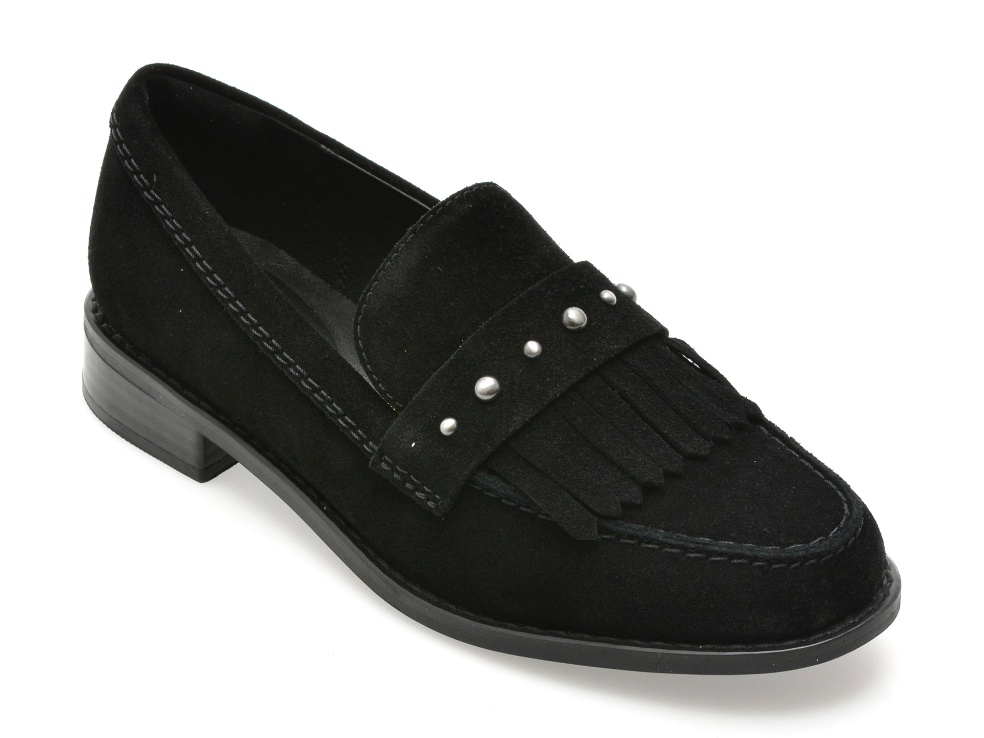 Mocasini Clarks HANA LOAFER negri din piele