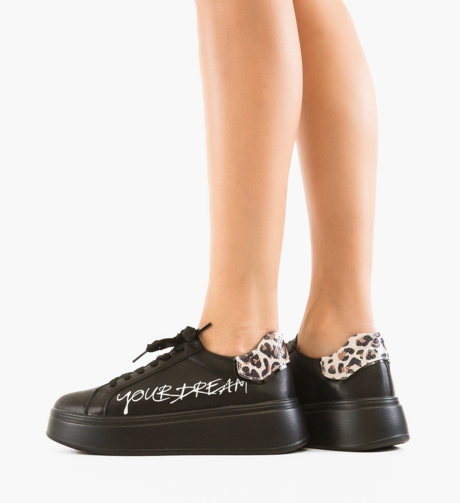 Sneakers Dama Dream Negri | Stil și Confort