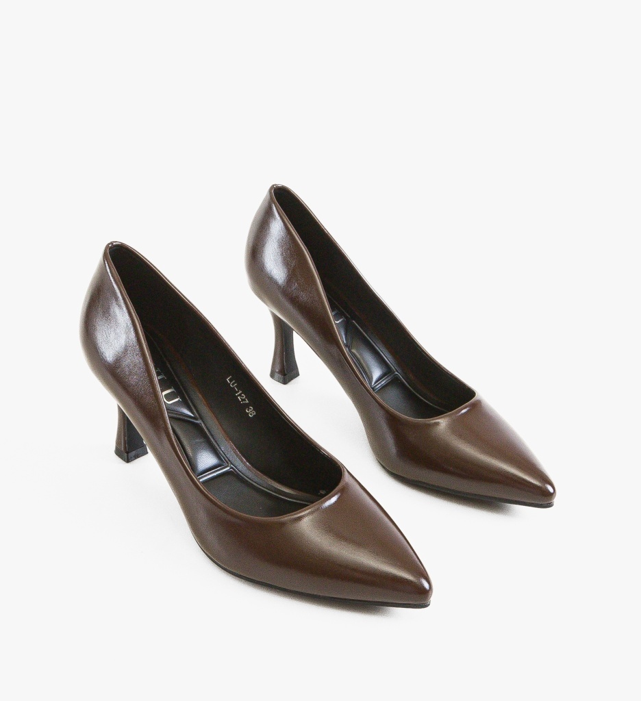 Pantofi Dama Hamilton Maro cu Toc Eleganți - imagine 2