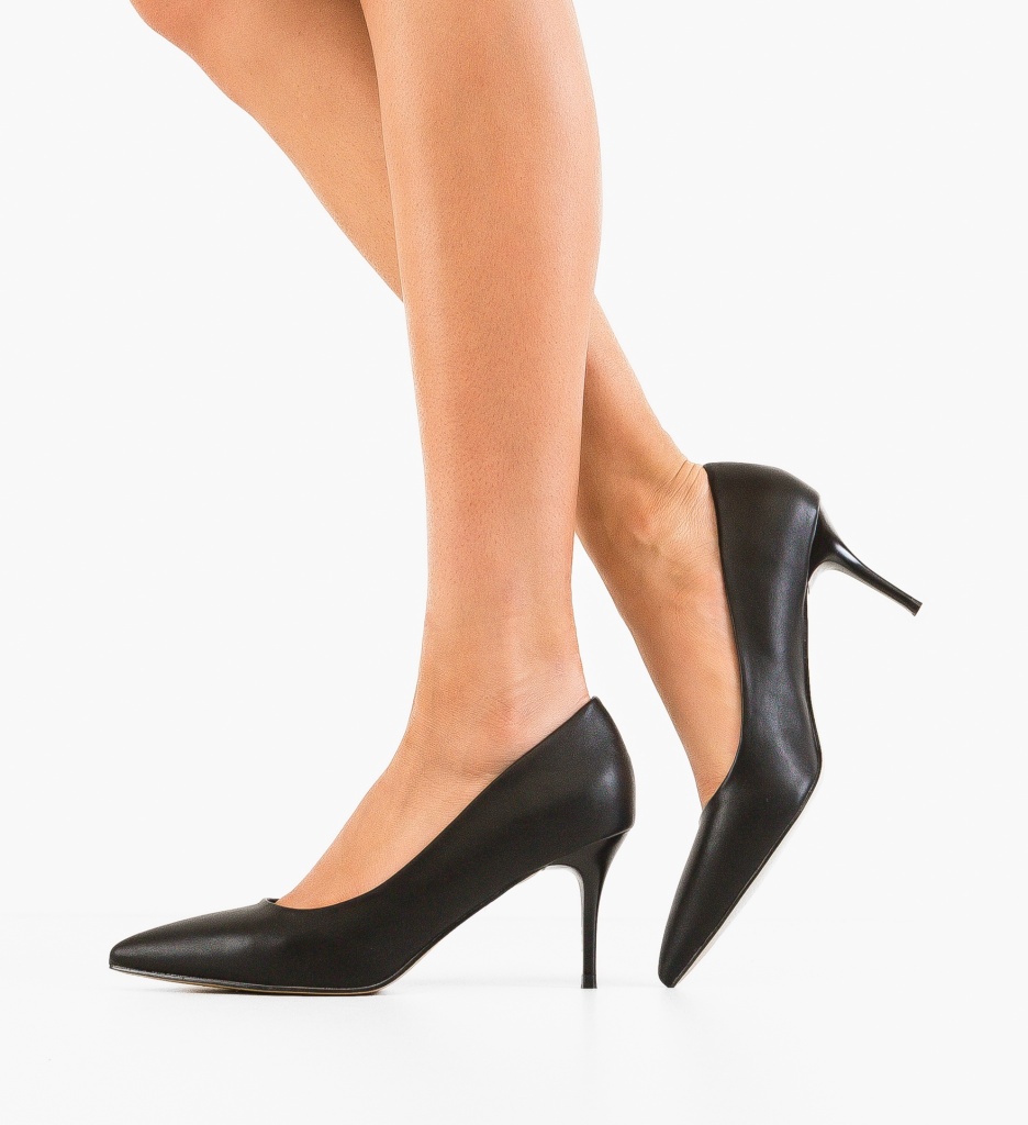 Pantofi Stiletto Negri Eleganți Adra - imagine 3