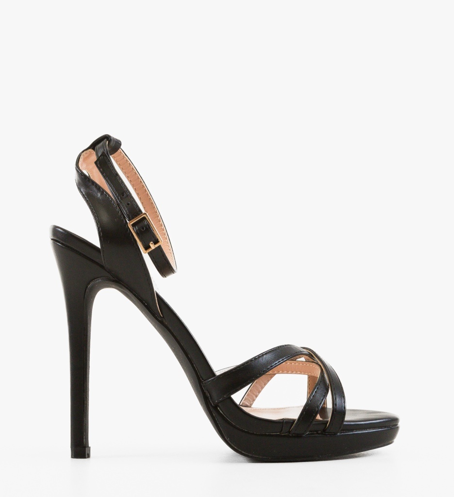 Sandale dama Orok Negre cu toc elegant - imagine 5