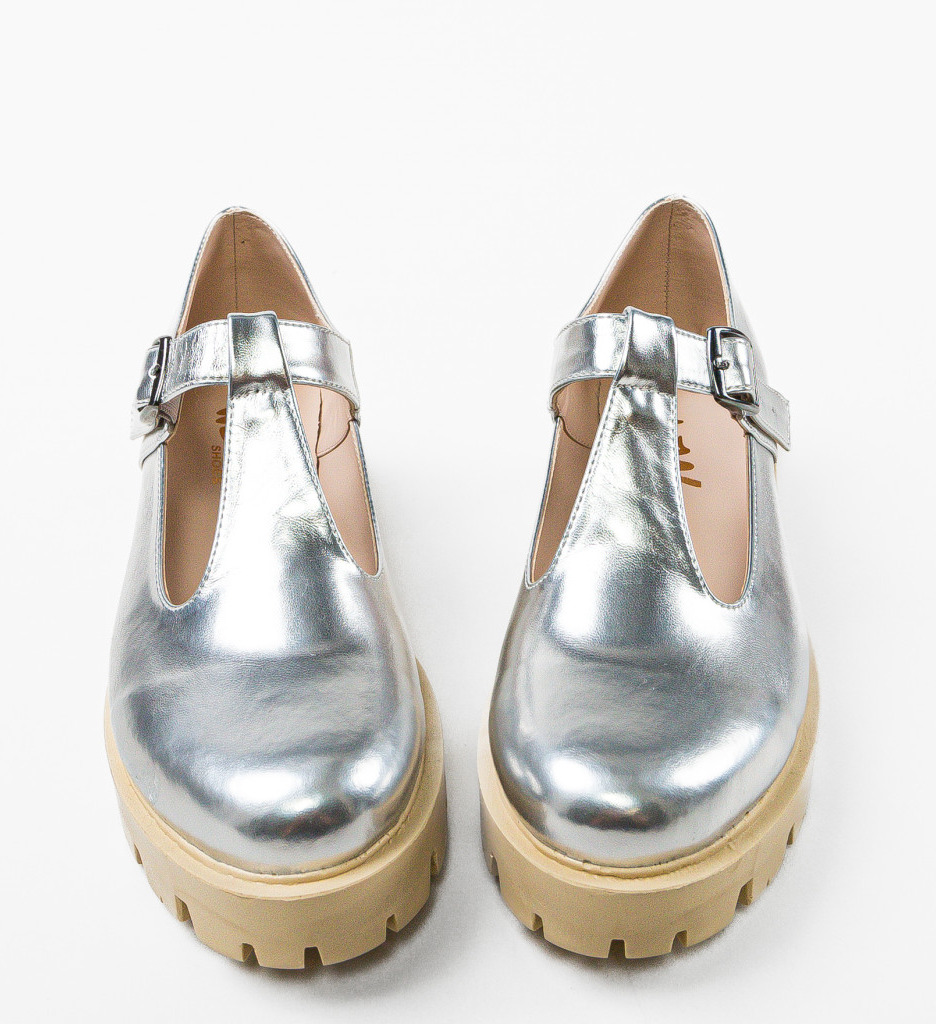 Pantofi Casual Lybon Argintii - Stil & Confort - imagine 5