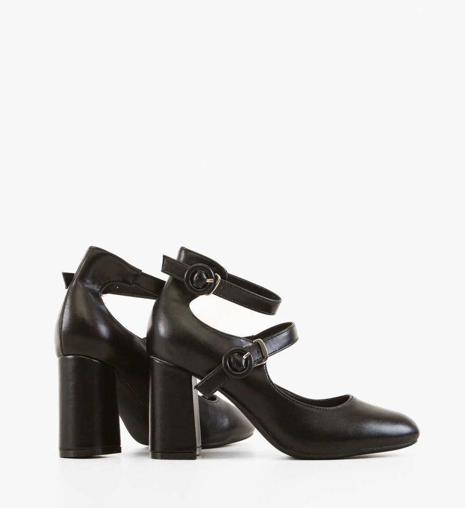 Pantofi Dama Rasthe Negri cu Toc Eleganti - imagine 3