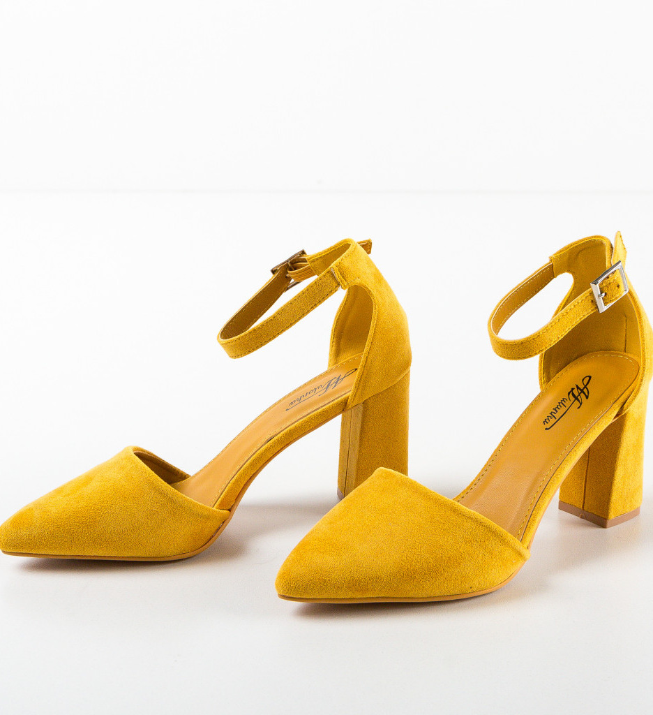 Pantofi Dama Galbeni | Toc Eleganți Dolan - imagine 6