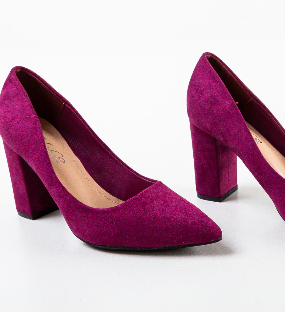 Pantofi Dodson Mov Eleganți cu Toc - imagine 5