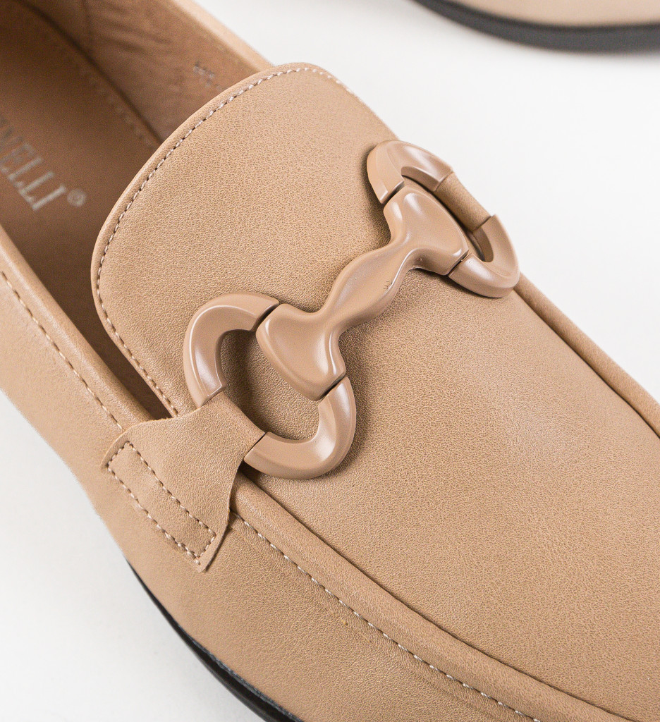 Pantofi Casual Dama Dianil Bej - Confort Stilat - imagine 5