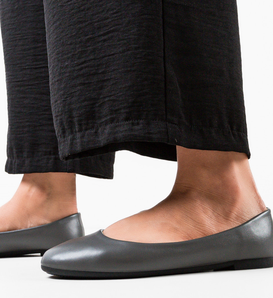 Balerini Gri Aniya Casual | Eleganță Confortabilă