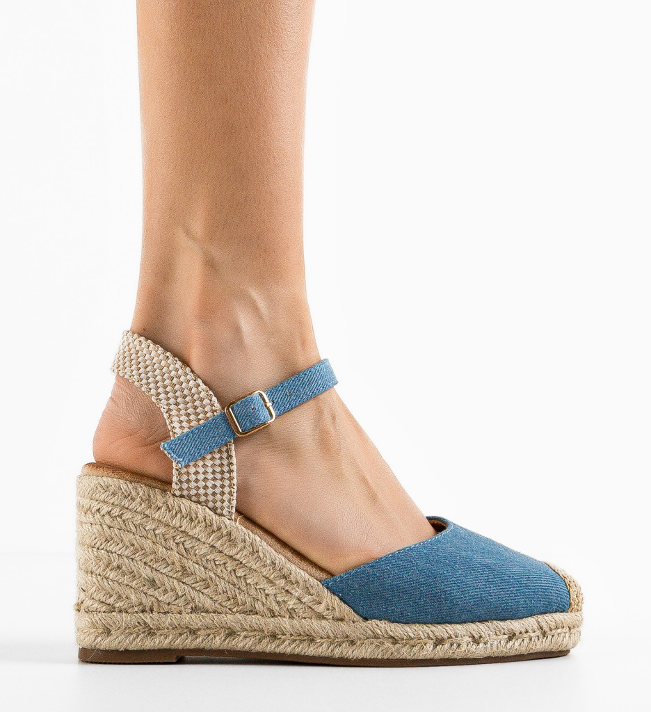 Sandale Platforme Dama Albastre Moana - Stil & Confort - imagine 7