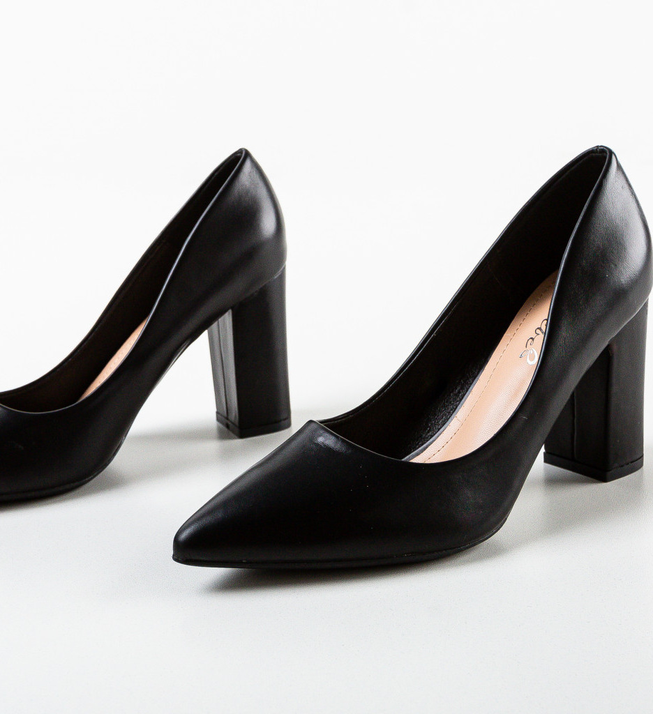 Pantofi Dodson Negri cu Toc Eleganți - imagine 6