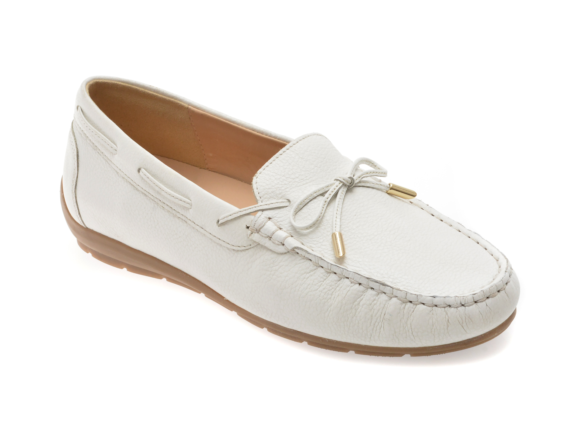Mocasini ARA albi din piele - confort și eleganță