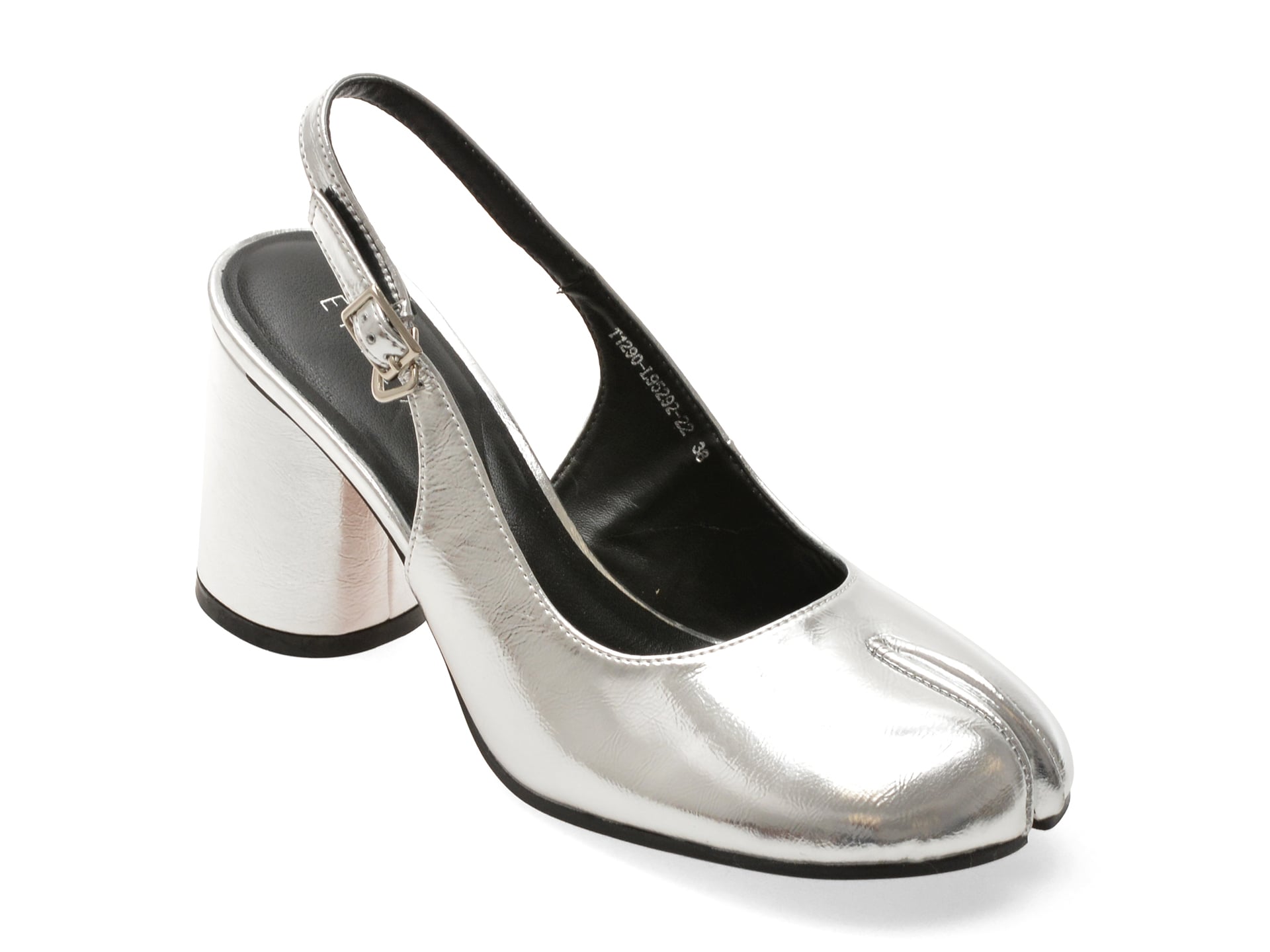 Pantofi Epica Argintii Piele Naturală Eleganți