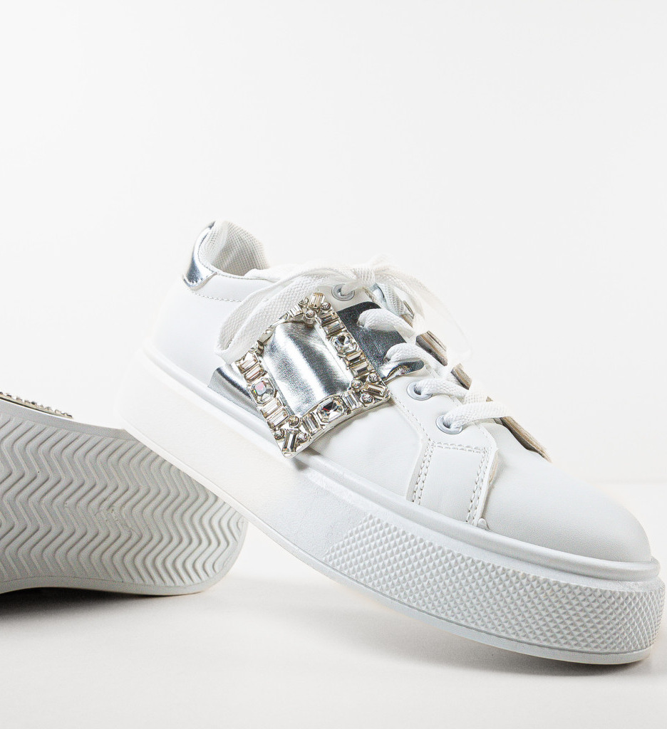 Sneakers Dama Harper Albi - Confort și Stil - imagine 5